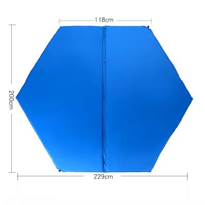 China Durable Outdoor Hexagonal Automatic Filling Camping Pad Pit Air Bed Tent Widening And Thickening Pad Moisture Proof Tent for sale