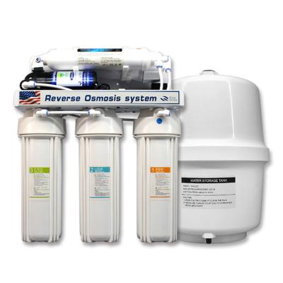 China 6 Stage Drinking Reverse Osmosis Water Purifier with 75GPD Capacity and RO Membrane for sale