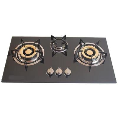 China NO Private Mold Gas Cooktops 3 Burner Home Commercial Blue Best Flame Stove Stand Wok for sale