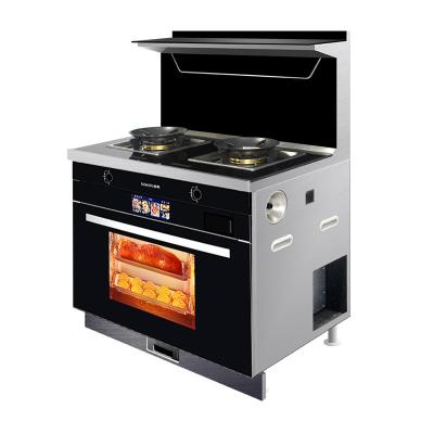 China Household Natural Gas Liquefied Gas Down-Row Integrated Stove with Dual-Cooker Cooktop for sale