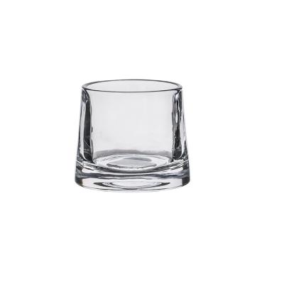 China Japanese Style Crystal HandmadePressure Lead-free Relief Tilt Glass Tumbler Glass for sale