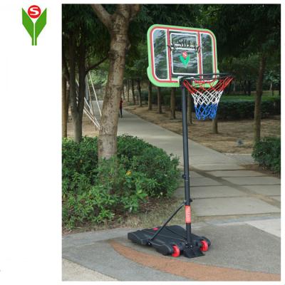 China Indoor Outdoor Gym Plastic Basketball Portable Stand With Steel Pole For Kids for sale