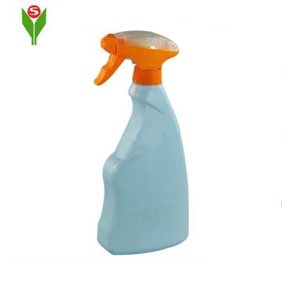 China 500ml PE Sprayer Cleaning Liquid Plastic Bottle For Household Cleaning Liquid for sale