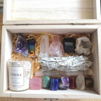 China Europe Custom Chakra Stones Healing Stones Kit Bohemian Meditation Set Crystals for sale