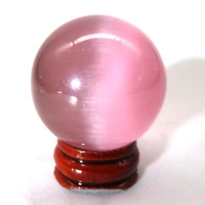 China China wholesale pink magic crystal stone sphere quartz cat eye decorative crystal balls for sale