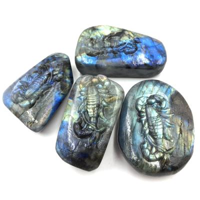 China Natural Quartz Crystal Carving Scorpion Healing Natural Crystal Carving from China Labradorite for sale