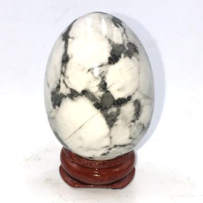 China Wholesale White Turquoise Quartz Crystal Drilled Yoni Egg Reiki Healing Crystal Egg from Europe for sale