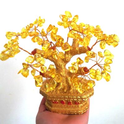 China China sale by the beautiful citrine tree Lucky Tree Crystal Gem Tree of Fengshui quartz in bulk for sale