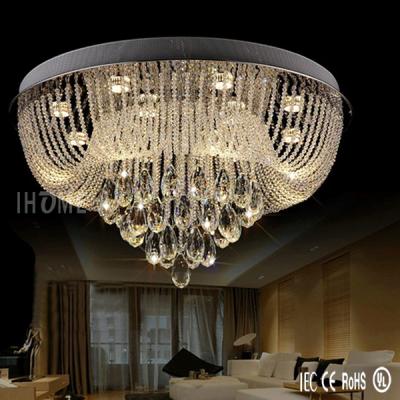 China Modern Crystal Living Room Bedroom Chandelier Crystal / Metal Teardrop Lighting Hanging Ceiling Lamps for sale