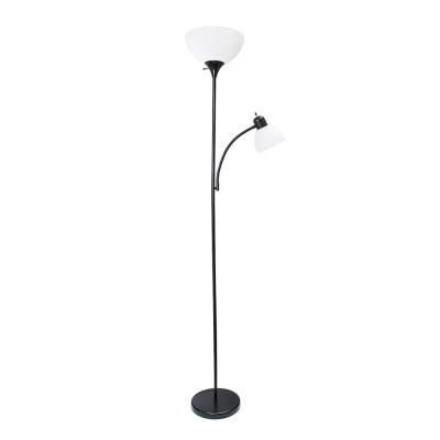 China Floor Lamp Contemporary Style 2-Light Adjustable Blue Plastic Floor Lamp Shade for sale