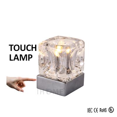 China Modern Modern Glass Bedside Light Icicle Touch Table Lamp for sale