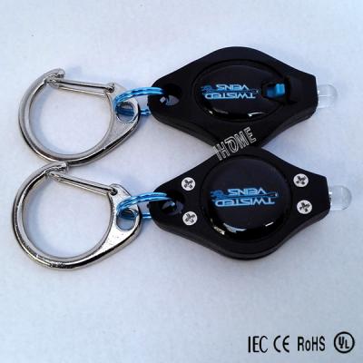 China Promotional Mini Plastic Torch Keychain Flashlight LED Plastic Key Chains for sale