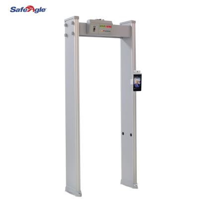 China Safeagle walk through human body temperature detection measurement face recognition terminal metal scanner for sale