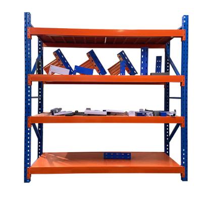 China Adjustable Warehouse Storage System Multiple-*layers 500 Kg /shelf Industrial Strength Warehouse Storage Metal Shelves for sale