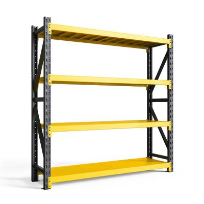 China Adjustable Adjustable 4 - Tier 661lbs /Shelf Industrial Warehouse Storage Metal Shelving Rack Steel Strength Organizer for sale