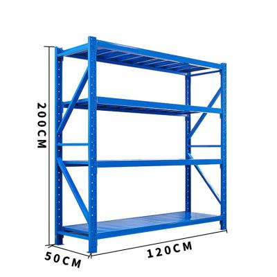 China Corrosion protection CE certified 100 KG.per adjustable steel boltless 4 shelf storage shelf for living room, business, garage storage for sale