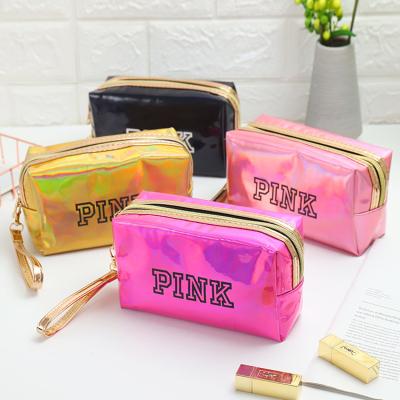 China Custom laser pvc makeup bag new tpu transparent holographic cosmetic fashion bag for sale