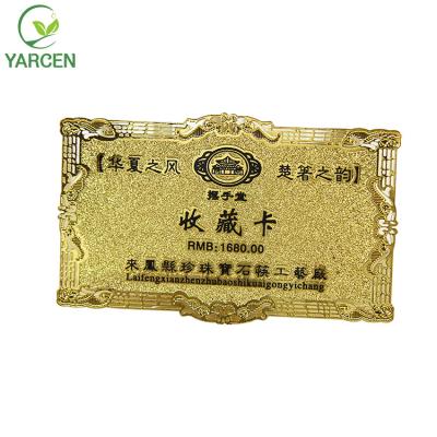 China Custom Luxury Gold Foil Embossed Business Card Design Number VIP Membership Card for sale