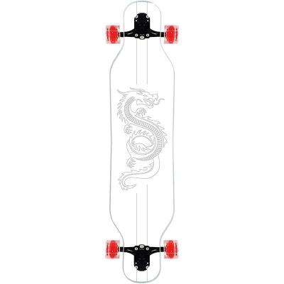 China Morden Clear Acrylic Longboard Skateboard With Custom Print for sale