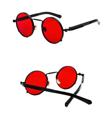 China Trendy Fashion Sunglasses Spring Metal Glasses Personalized Retro Sun Glasses Steampunk Sunglasses for sale