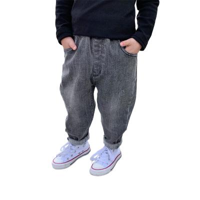 China Solid Color QUICK DRY Kids Jeans Boy Long Straight Fashion Thicken Black Windproof Pants Kids Trousers for sale