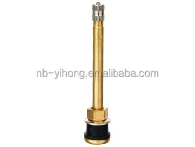 China TR570, TR571, TR572, TR573, TR574 Brass Tubeless Tire Metal Clamp-in Tire Valves For Truck And Bus for sale