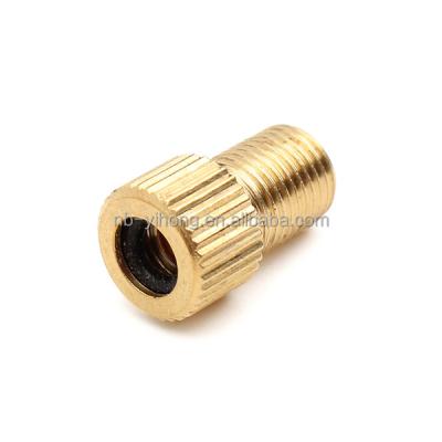 China Valve Adapter Solid Brass Presta Solid Brass Converter to Schrader Bike Pump Tube for sale