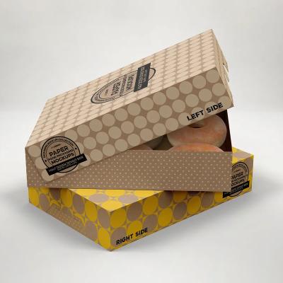 China Recycled Materials ASP Donut Box Donut Cake Packaging Custom Paper Box With Logo for sale