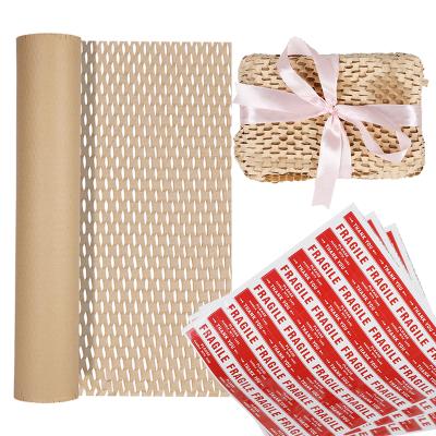 China Recycled Materials ASP Kraft Paper Honeycomb Wrapping Wrapping Honeycomb Cushion Paper Cushioning Honeycomb Kraft Paper Roll for sale