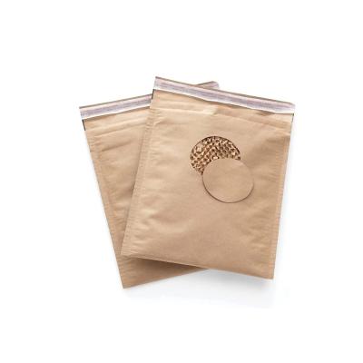 China Business& ASP Kraft Paper Bubble Honeycomb Cushion Mailer Bag Honeycomb Padded Envelopes Honeycomb Paper Padded Shopping Paper Mailer for sale