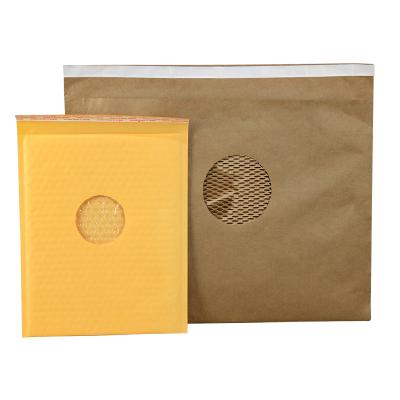 China Business& ASP Kraft Paper Bubble Honeycomb Cushion Mailer Bag Honeycomb Padded Envelopes Honeycomb Paper Padded Shopping Paper Mailer for sale