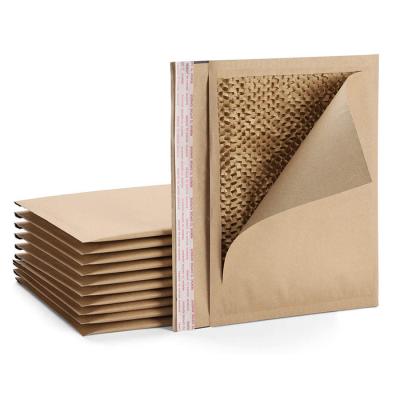 China Business& Shopping ASP Kraft Paper Mailer Honeycomb Wrapping Paper Padded Bubble Cushion Mailer Bag Wraps Honeycomb Paper Mailer for sale