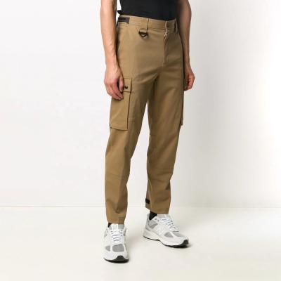 China Anti-Static Mens Cavarly Twill Cargo Pants Regular-Fit Pants Straight Leg Trousers With Side Pockets for sale