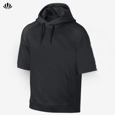 China 2019 wholesale custom fleece hoodies men short sleeve sports hoodies breathable custom hoodies for sale