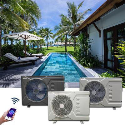 China Hot selling outdoor R32/R410a air source heat pump for swimming pool heating cooling with wifi app for sale