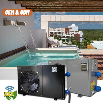 China Outdoor DC inverter heat pump for pond/pool heater wifi function cooling spa heater with green R32 gas for sale