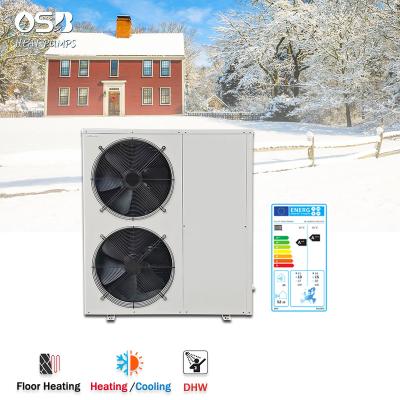 China Outdoor 22+ heat pump factory ERP A+++ EVI EVI -25 degree DC inverter w rmepumpe luft wasser R32 R410a low temperature air source heat pump for sale