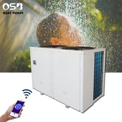 China Hotel Building Hot Water Supply Heating System DHW Outdoor Commercial Air Source Geyser Water Heater Heat Pump for sale