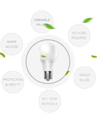 China Other Smart Bulb Dimmable E27 Wifi White Smart Light Bulb No Hub Required App Remote Control And Voice Control Works With Amazon Alexa for sale