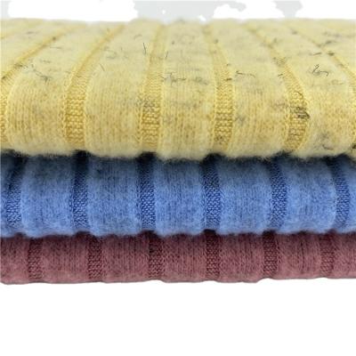 China 2021 Viable Best Selling Sweater Fleece Knit Yarn Rib For Fall Fabric Eyelash Wide Sweater for sale