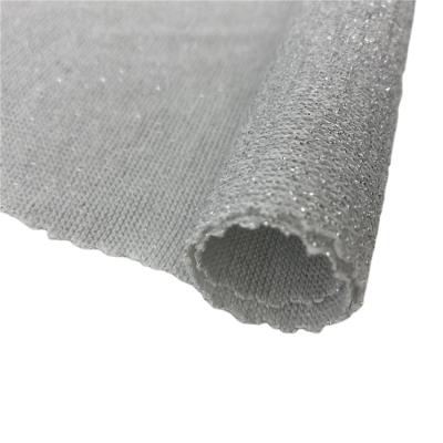 China Shrink-Resistant Polyester Fabric Shrink-Resistant Polyester Fabric Hacci Textiles Design Fashion Metallic Brocade Knit Soft Comfortable 100% Polyester Plain for sale