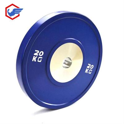 China Durable High Quality Fitness Competition Cross Weight Plates Rubber Bumper Plates Weigh Plates for sale