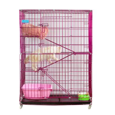 China Breathable Luxury Fashion Large Row Cat Cage Indoor For Large Popular Stackable Outdoor Cats 4 3 Large for sale