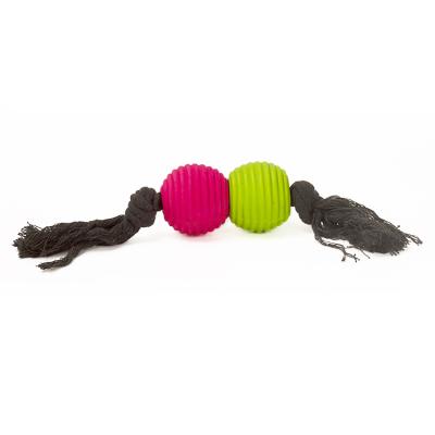 China Eco Friendly Sustainable Pet Toys And Accessories Cotton Rope Tpr Pet Toy for sale