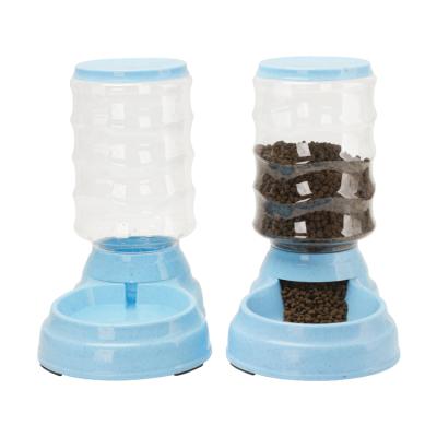 China 3.5L Gravity Automatic Feeder Automatic Pet Cat Dog Waterer Food Auto High Automatic Smart Cat Feeder for sale