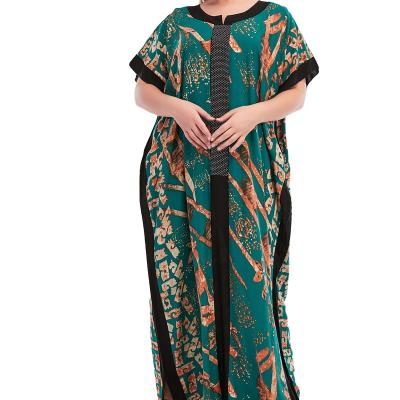 China Breathable Short Sleeve African Traditional Plus Size Islamic Clothing Wholesale African Wear Best Selling African Women Dress for sale