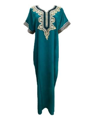 China African kaftan DRESS ABAYA women islamic dresses designs abaya embroidery kitenge dress clothing Headtie african moroccan kaftan dress african for sale