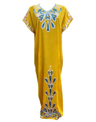 China 100% Traditional Africa Kaftan Dress African Headtie Dress Summer Sale Cotton Long Dress Abaya Fashion Hot African Muslim Kaftan Maxi Dress for sale