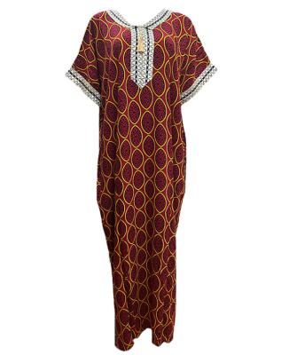 China Moroccan Kaftan Kaftan African Headtie Dress Print BouBou Made in Abaya Factory African Dresses with Headwraps Abaya Islamic Clothing for sale