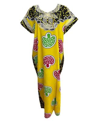 China Comfortable Islamic African Short Sleeve Maxi Clothing Abaya Kaftan Kaftan Dress Design With Headwraps Islam Clothing Dress for sale